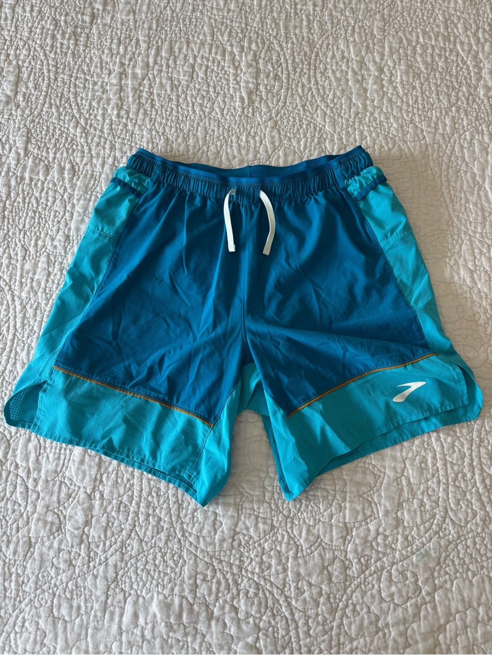 Brooks High Point 7" 2-in-1 Running Shorts - Men's S - Hyper Blue/Mist/Pacific